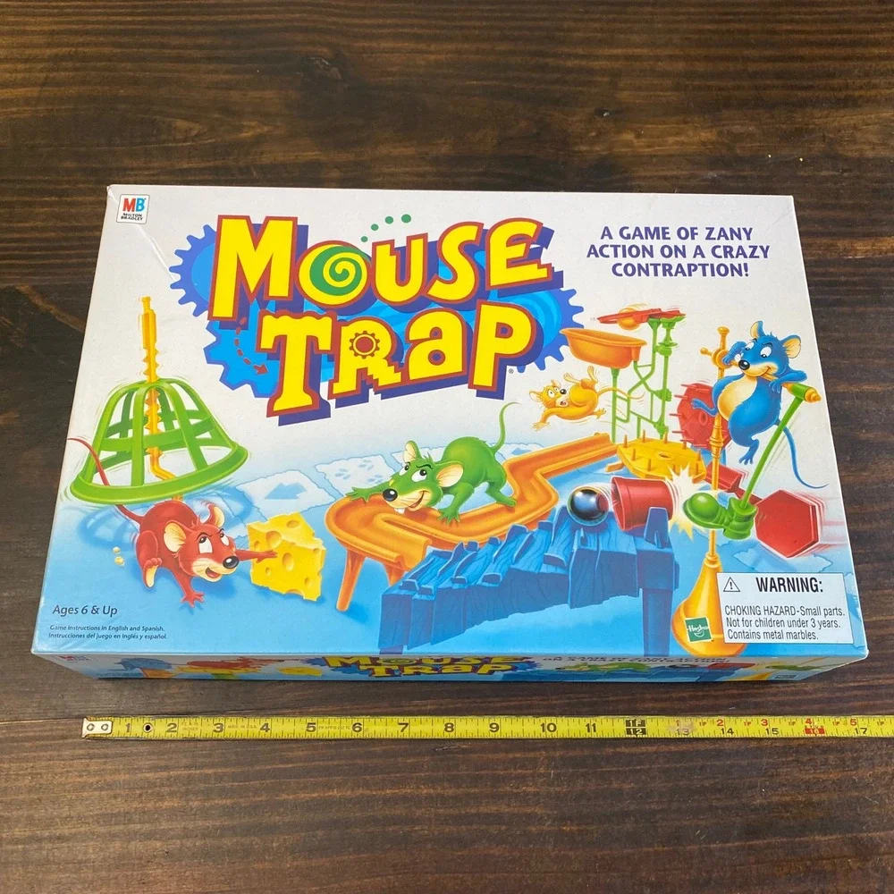 Milton Bradley Mouse Trap Board Game COMPLETE 1999‎ Vintage Hasbro 90s